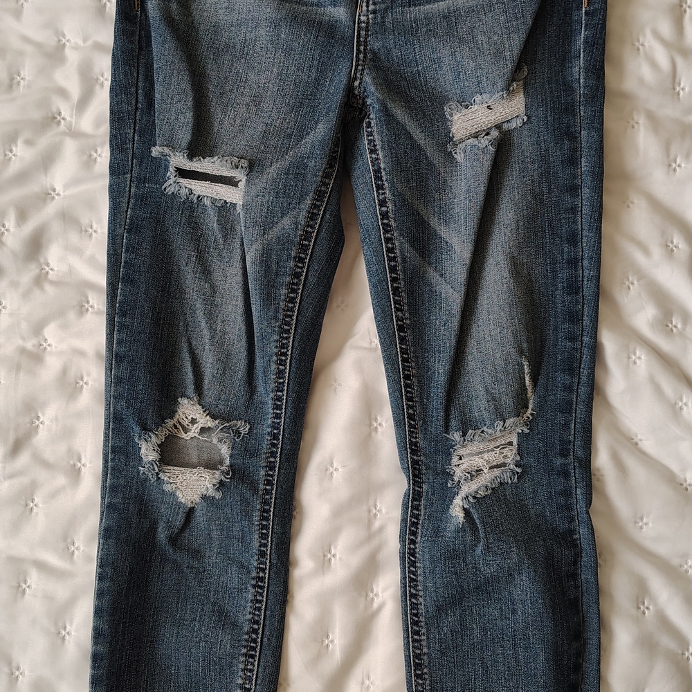 Distressed Blue Jeans for Women